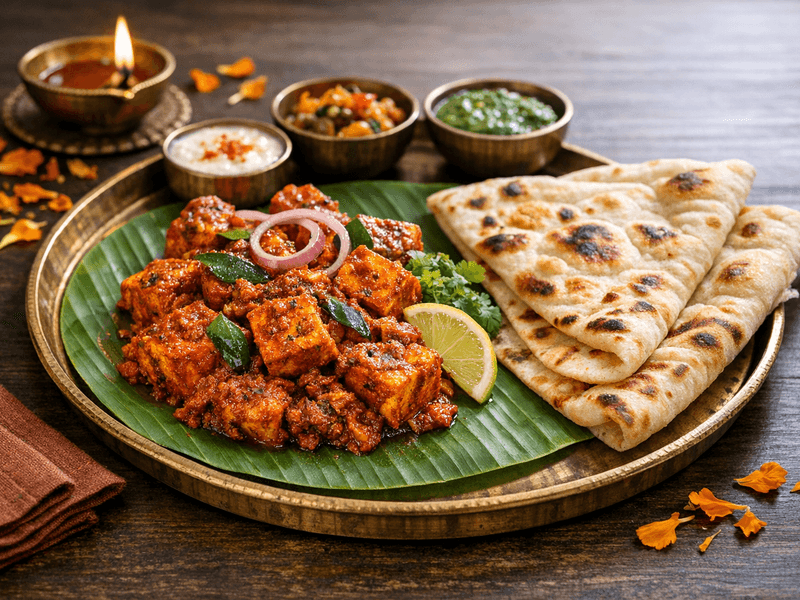 Paneer Ghee Roast with Naan