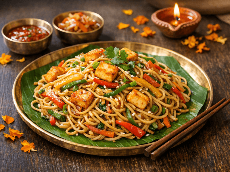 Paneer Hakka Noodles
