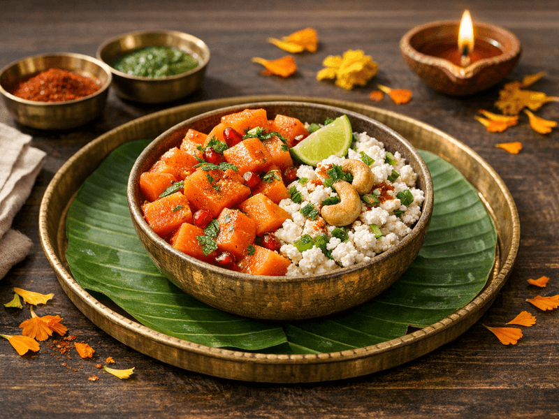 Papaya and Cottage Cheese Bowl