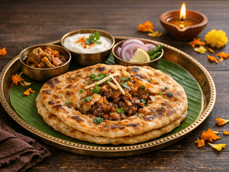 Paranthe Wali Gali Khurchan Paratha