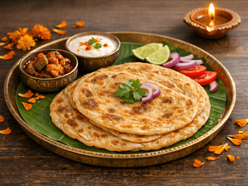 Paratha with Achar