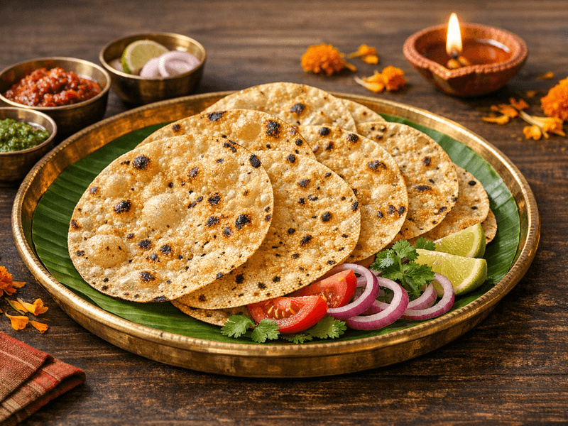 Plain Udd Papad Roasted