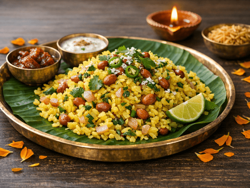 Poha with Peanuts