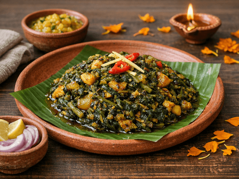 Poi Saag Bhujia