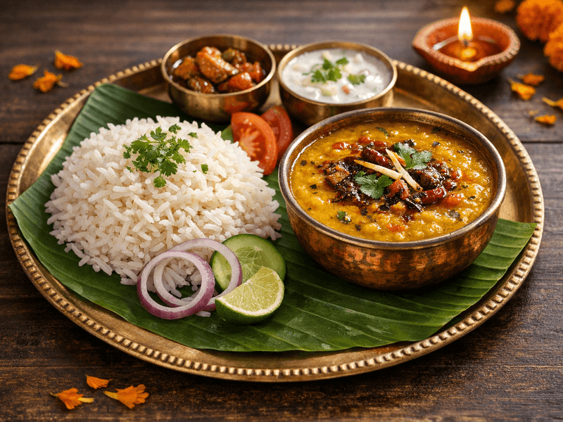 Punjabi Tadka Dal with Rice