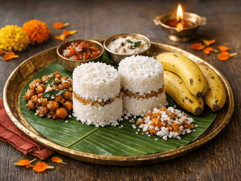 Puttu with Banana