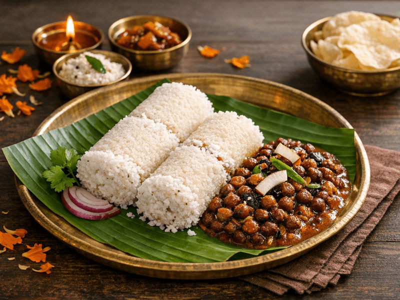 Puttu with Kadala Curry