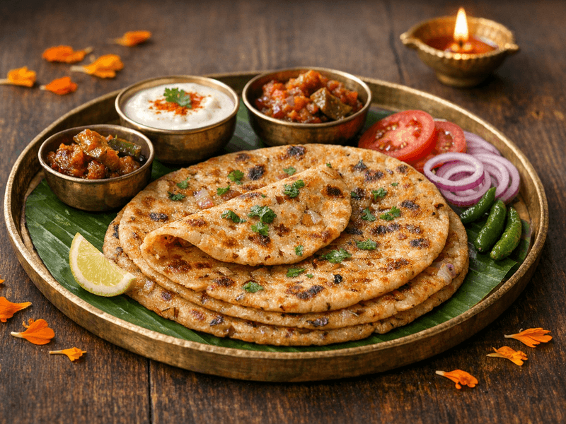 Pyaaz Paratha (Rajasthani)