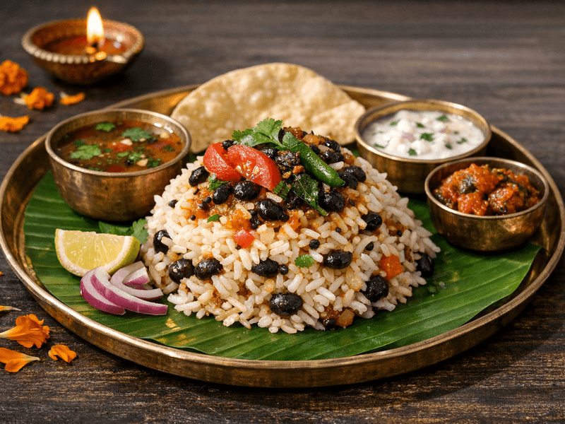 Rasam Rice with Black Beans