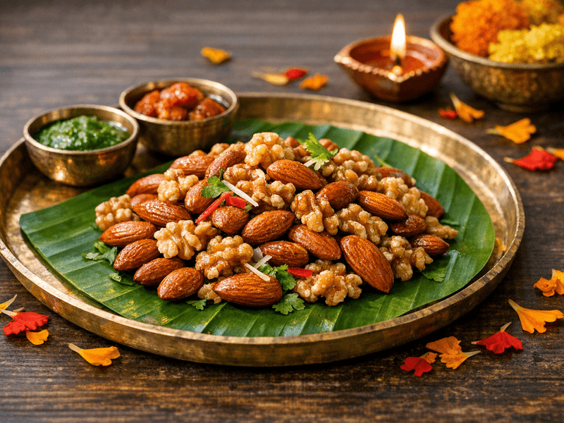 Raw Almonds and Walnuts (handful)