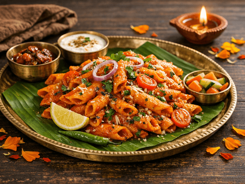 Red Sauce Pasta Indian Style
