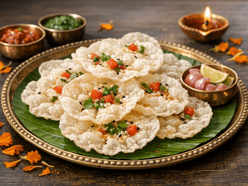 Rice Papad with Less Oil