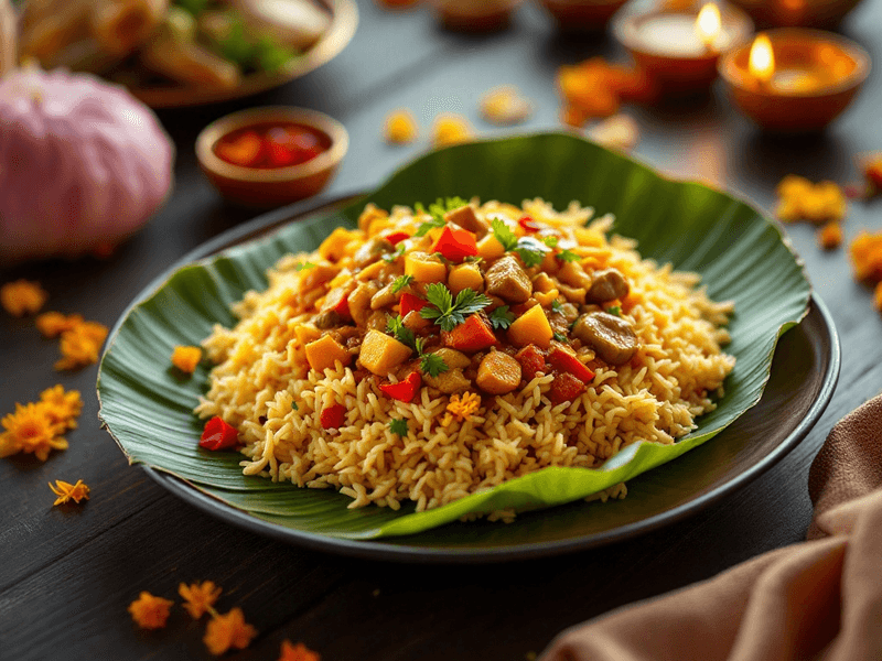 Rice with Vegetable Curry