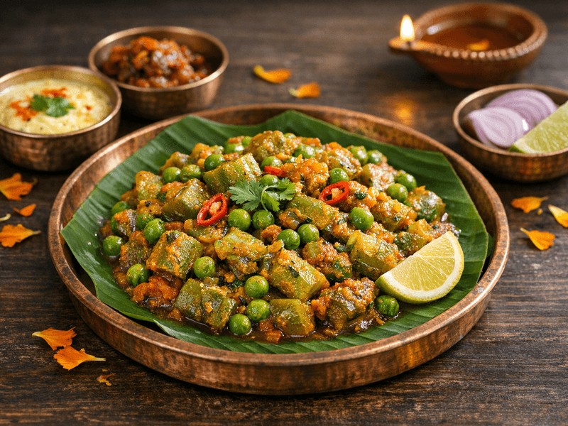 Ridge Gourd with Peas