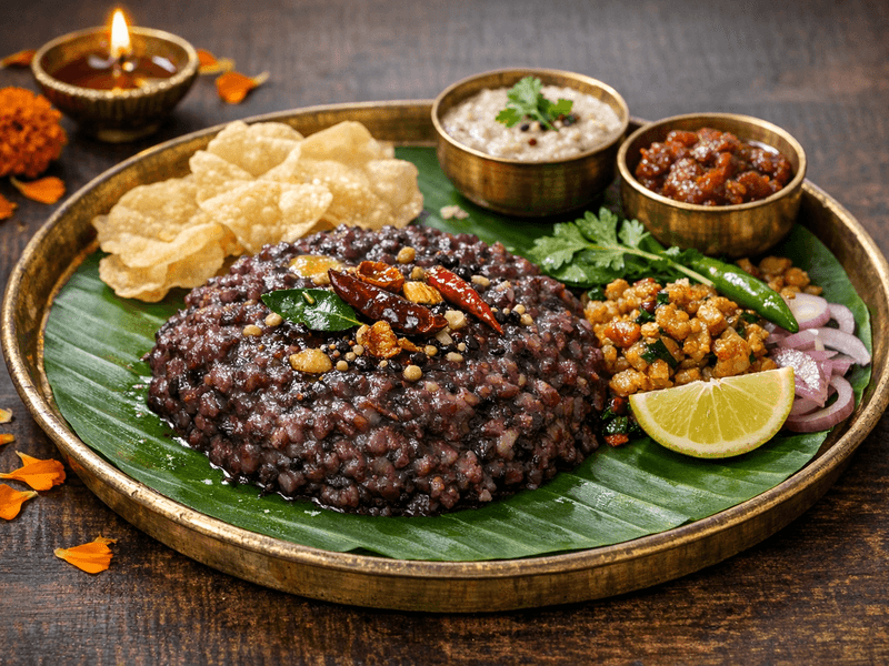 Roasted Black Kavuni Rice & Horse Gram Porridge