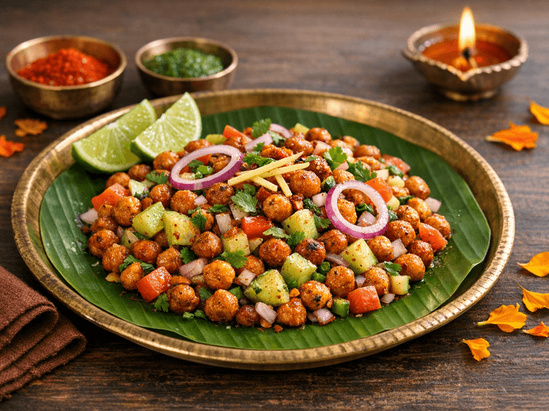 Roasted Chana Snack with Cucumber
