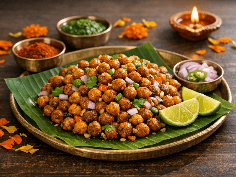 Roasted Chana with Lemon Without Oil