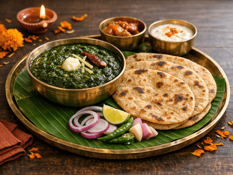 Saag-Roti Combo