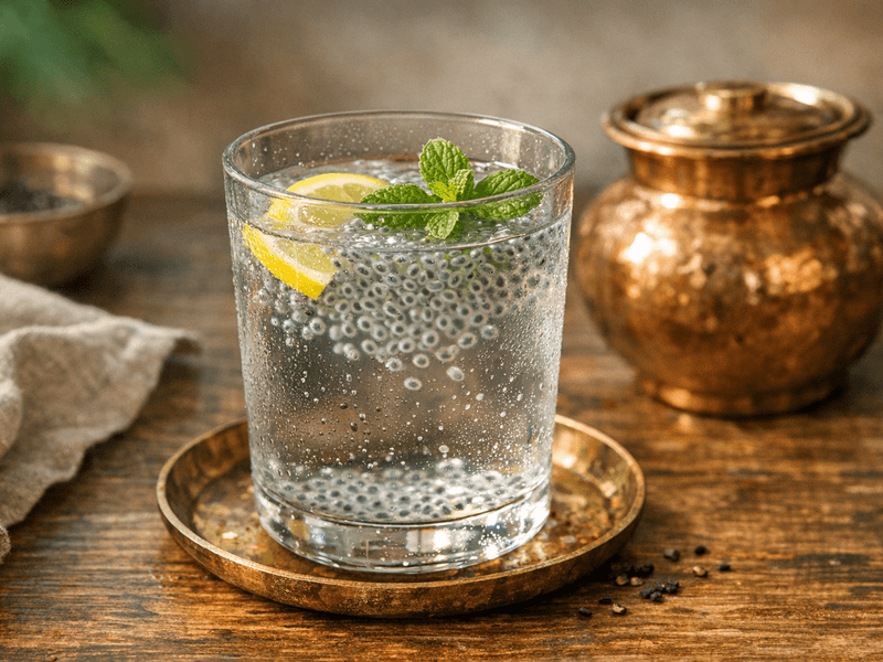 Sabja Seeds with Water