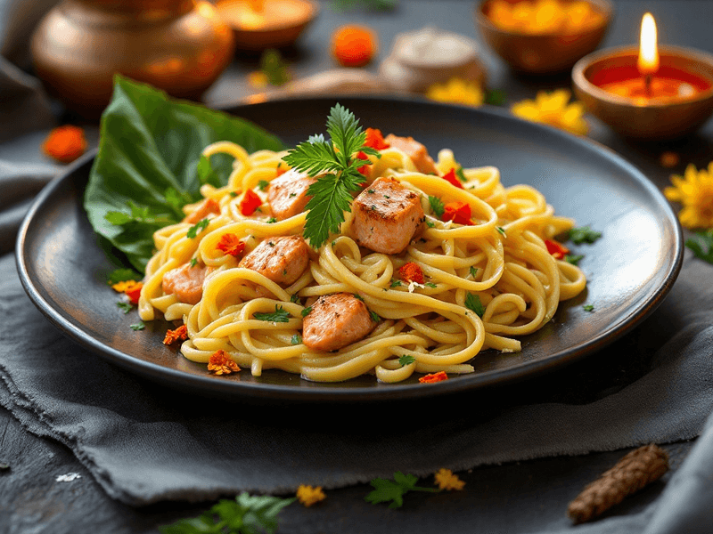 Salmon Pasta in Creamy Sauce