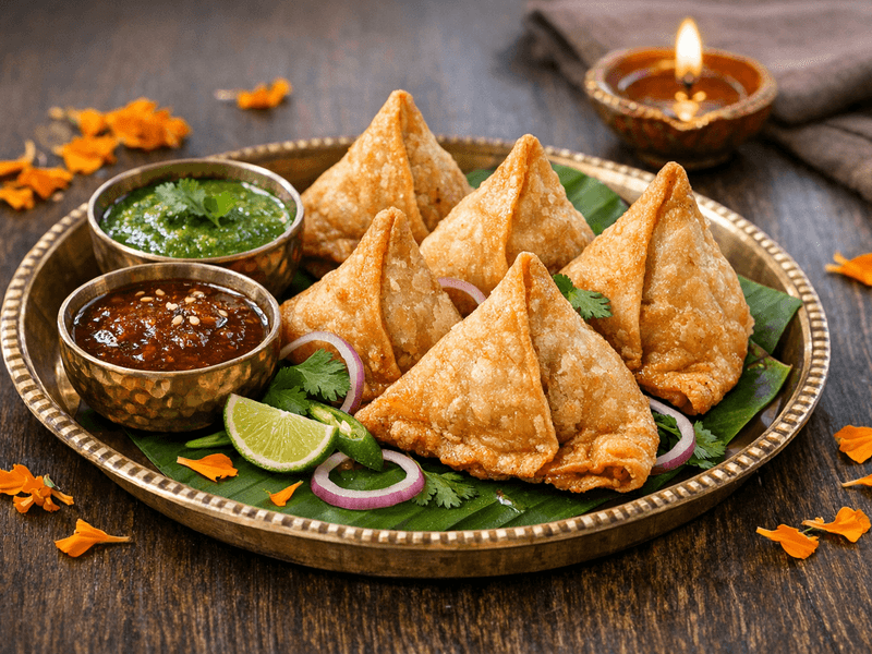 Samosa with Chutney