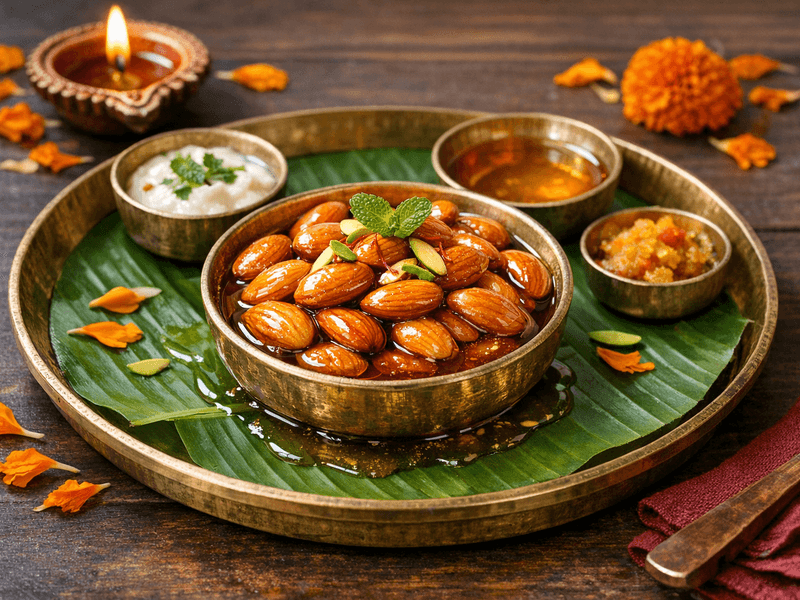 Soaked Almonds with Honey