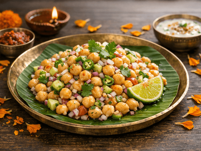 Soaked Chana with Cucumber and Onion