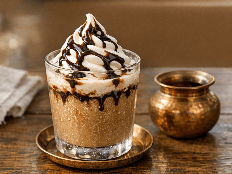 Softy Ice Cream with Chocolate Sauce