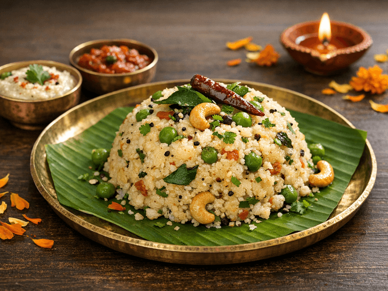 Sooji Upma with Peas