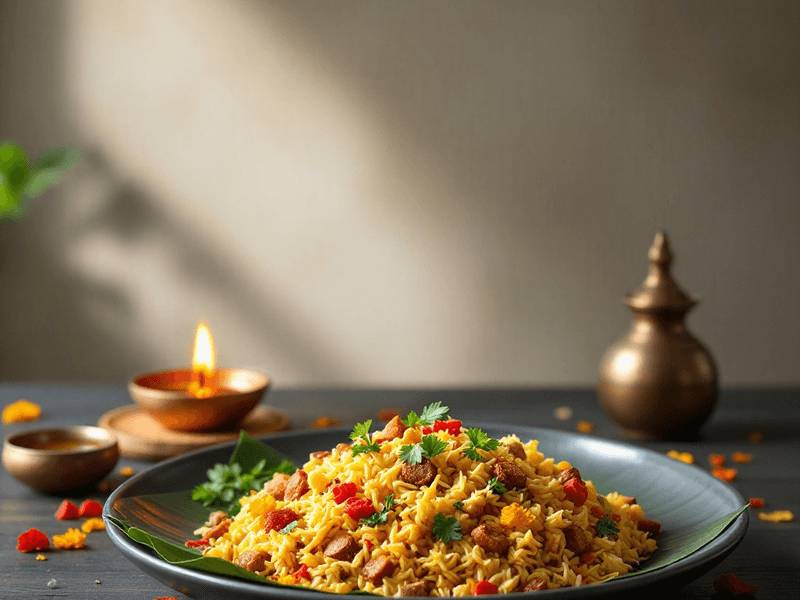 Soya Chunks Pulao