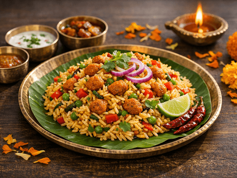 Spicy Soybean Pulao