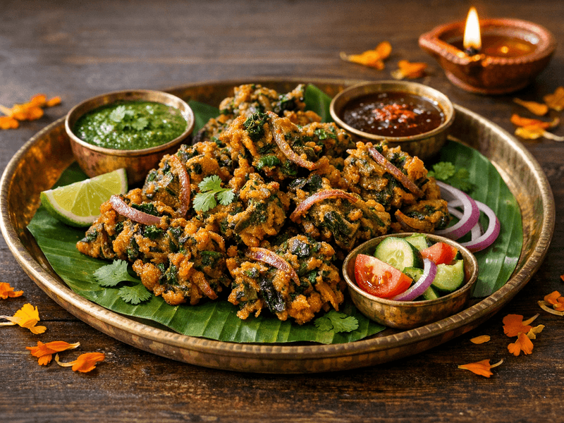 Spinach Onion Pakora