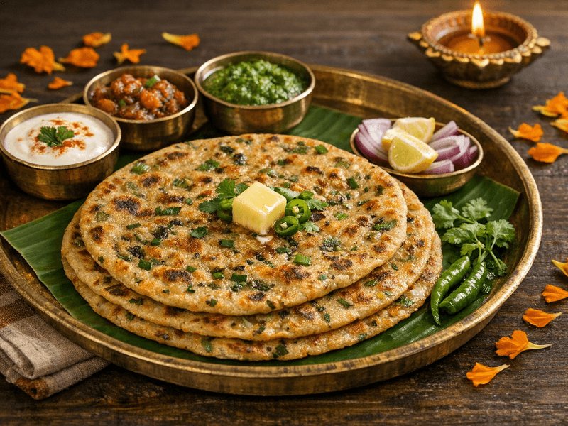 Spring Onion Paratha