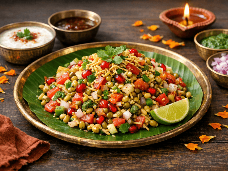 Sprouted Moong Dal Chaat