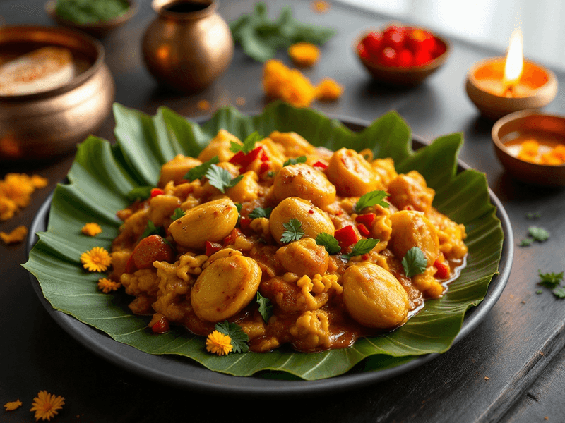 Sprouts Curry with Tomato Gravy