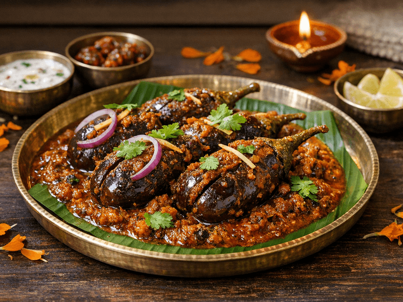 Stuffed Baigan with Masala