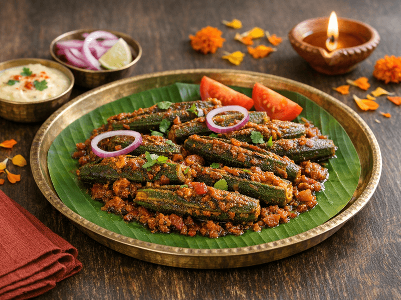 Stuffed Bhindi with Masala