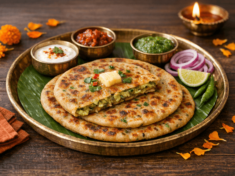 Stuffed Bottle Gourd Paratha
