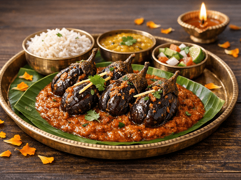 Stuffed Brinjal Curry