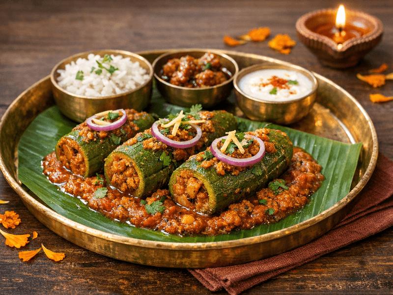 Stuffed Ridge Gourd