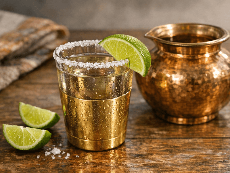 Tequila Shot with Lime
