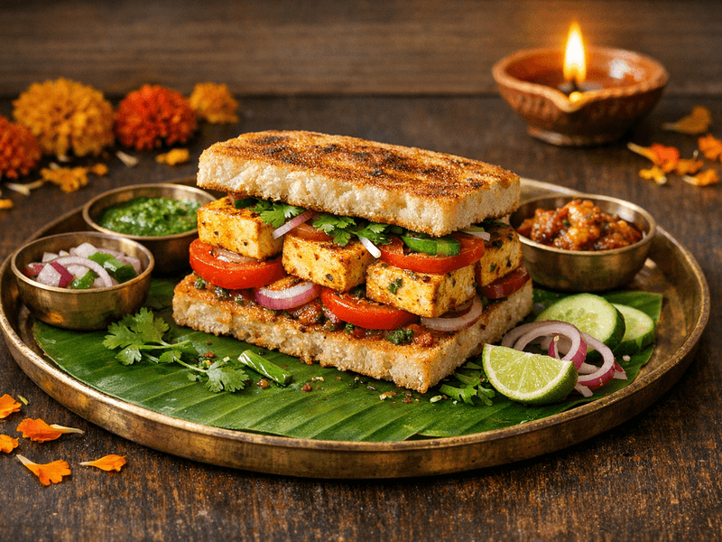 Tofu and Tomato Sandwich