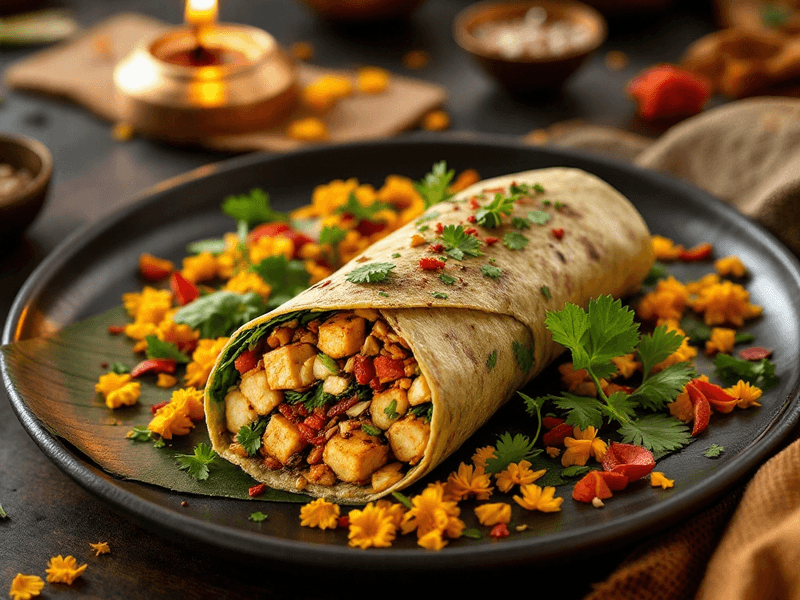 Tofu Rendang Wrap