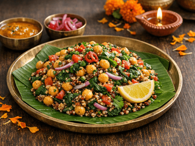 Tyson Chickpea Salad with Spinach and Quinoa