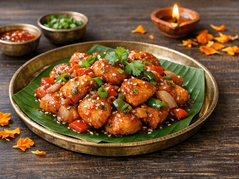 Vegan Idli Manchurian