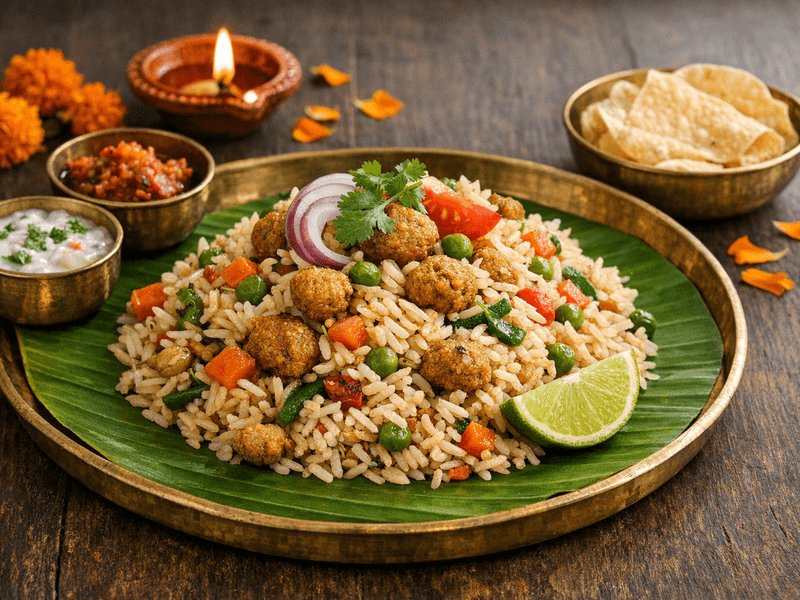 Vegan Soybean Pulao