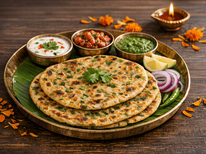Vegan Spring Onion Paratha