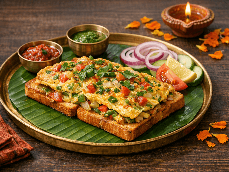 Vegetable Bread Omelette