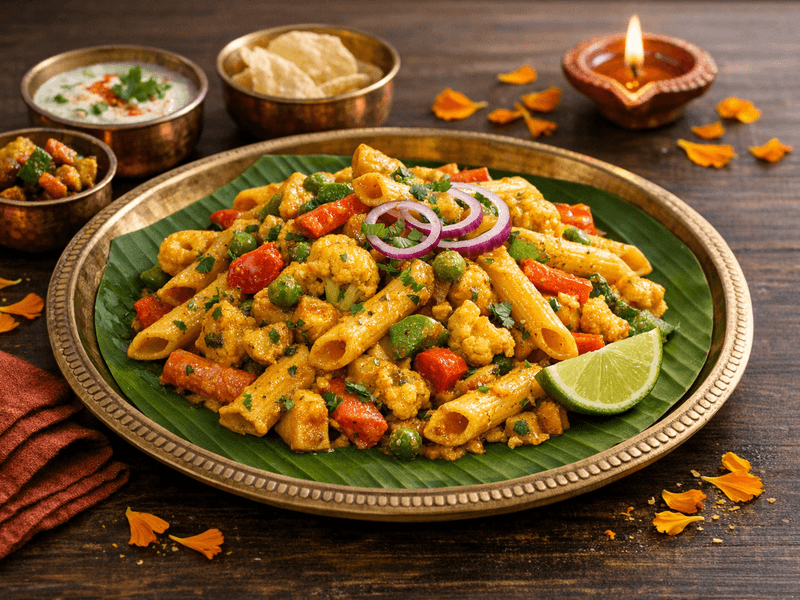 Vegetable Curry Pasta