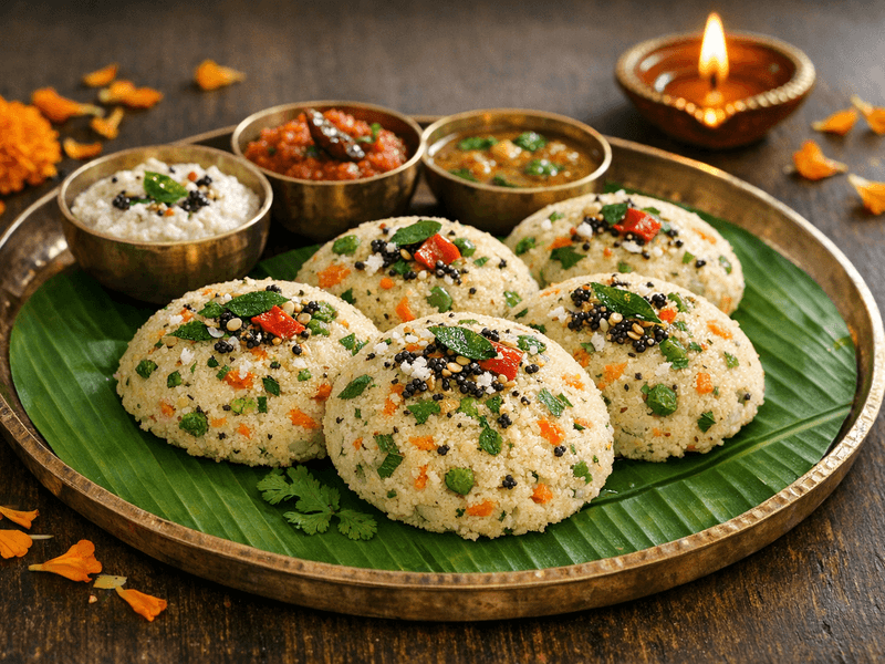 Vegetable Rava Idli
